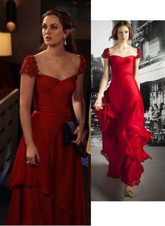 blair waldorf's red dress Blair Dress, Gossip Girl Outfits, Gossip Girl Fashion, Looks Party, Pretty Prom Dresses, Red Dresses, Blair Waldorf