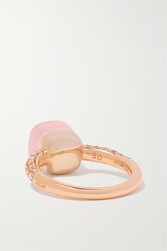 POMELLATO Nudo Petit 18-karat rose gold multi-stone ring | NET-A-PORTER Pink Elegant Rings With Single Cut Diamonds, Elegant Pink Rings With Single Cut Diamonds, Elegant Pink Stackable Rings In 14k Gold, Elegant Pink 14k Gold Stackable Rings, Luxury Pink Stackable Jewelry, Pink Gold Stackable Rings In Fine Jewelry Style, Pink Gold Stackable Rings Fine Jewelry, Pink Gold Stackable Fine Jewelry Rings, Fine Jewelry Pink Gold Rings With Rose Cut Diamonds