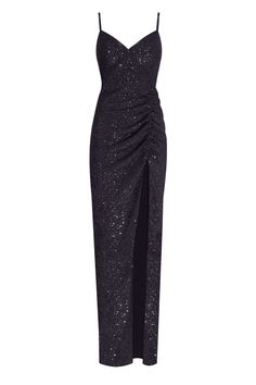 Black Maxi Gown, Milla Dresses, Gold Maxi Dress, Embellished Maxi Dress, Maxi Gown, American Fashion Designers, Usa Dresses, Silk Slip Dress, Feather Dress