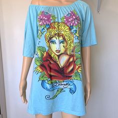 Wear As A Tshirt Or Dress This Insane Blue Nwt Deadstock Ed Hardy Shirt Is The Stuff Of 90s And Y2k Styles Dreams A Size 2x With Graphic Print, Shoulder Cut Outs And Diamants. Size 2x Pit To Pit: 40” Length: 29” Priced For Quick Sale, Don’t Sleep On This Beauty, See Closet To Bundle Blue Casual T-shirt Dress For Spring, Casual Blue T-shirt Dress For Spring, Casual Blue Dress With Graphic Print, Blue Cotton Dress With Graphic Print, Blue Graphic Print Short Sleeve Dress, Blue Graphic Print Dress With Short Sleeves, Blue Short Sleeve Dress With Graphic Print, Blue T-shirt Dress For Summer, Blue Short Sleeve Cotton T-shirt Dress