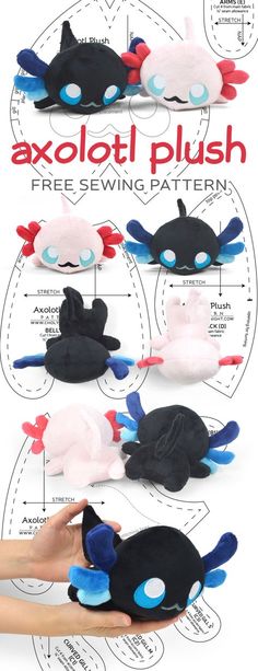 the instructions for how to make an adorable plush toy