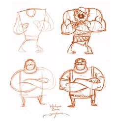 three sketches of different types of chairs, one in the shape of a man with his hands on his hips