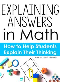 a book cover with the title explaining how to help students explain their thinking and problem