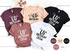 Matching 60th Birthday Party Gift Tshirts, It's My 60th Birthday T Shirt, 60th Birthday Crew Sweatshirt, Custom Mom Dad Bday Group Shirts 👉 Product Details: The T-Shirts, V-Necks, youth and baby suits(onesie) are unisex.👈 👉Please review all the sizing charts that were added in the product pictures. 👚 Women: Shirts will have a looser fit when choosing your regular size. If you would prefer a more fitted look, it is recommended to size down. It is based on your personal preference. 👉How Do I Order👈 1️⃣ Please review all the information provided before placing an order 2️⃣ Select the shirt type and size using the drop down menu. 3️⃣ Select the color of the shirt using the following drop down menu. 4️⃣ Need more Items? Add the current item in the cart. And If you like to add more items t 60th Birthday Party, Group Shirts, Birthday Party Gift, Heather White, 60th Birthday, Product Pictures, Crew Sweatshirts, Heather Black, Mom Dad