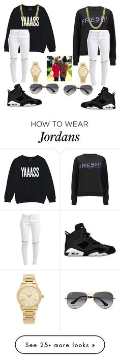 Matching wid Amy Tracy by god-crazy on Polyvore featuring FiveUnits, Opening Ceremony, Michael Kors, RetrÃ² and Ray-Ban Sicily Outfits, Cute Couple Outfits Matching, Matching Couple Outfits Casual, Cute Outfits With Jordans, Matching Outfits For Couples, How To Wear Jordans, Matching Couple Outfits Summer, Jordans Outfits, Couple Outfits Matching