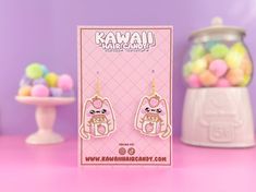 This cute Kawaii Strawberry Milk Aesthetic Cat earrings will liven up any day! If you love wearing the cutest harajuku style fashion accessories, then these kawaii earrings are for you. ♥ Measures approx. 2" across x 2" high ♥ Designed by & exclusive to Kawaii Hair Candy ♥ Made in the USA ♥ Intended for use by adults only ♥ Silver Plaited Stainless Steel Earwires We hope you add this to every style you ROCK! Strawberry Milk Aesthetic, Milk Aesthetic, Clothing Anime, Kawaii Hair, Kawaii Strawberry, Chat Kawaii, Kawaii Earrings, Anime Fashion, Aesthetic Cat