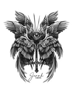 “Seraphim” 세라핌 👁️ 👉타투문의는 ”오픈카톡“으로 부탁드립니다. #천사타투 #angeltattoo #seraphim #seraphimtattoo #tattooart #tattoodesign #타투도안제작 #타투도안디자인 #블랙워크타투… | Instagram Angle Tattoo, Fenrir Tattoo, Skull Tattoo Flowers, Bible Tattoos, Line Tattoo Ideas, Cherub Tattoo, Men Tattoos Arm Sleeve, Full Back Tattoos, Angel Tattoo Designs