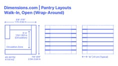 the measurements for an open wrap - around window and door are shown in this diagram