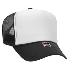 PRICES MAY VARY. Crafted with meticulous attention to detail, this best-selling trucker hat is the ultimate accessory for daily wear and customization. The materials of this hat include a high-quality polyester front, traditional nylon mesh back, and a comfortable sponge panel with soft cloth lining to keep you cool and comfortable throughout the day. The adjustable strap at the back ensures a snug and personalized fit that caters to a variety of head sizes. The slightly curved brim and high str Black Flat Bill Baseball Cap Tagless, Classic Trucker Hat With Curved Brim For Sports Events, Durable Black Cap, Adjustable Six-panel Trucker Hat For Baseball Season, Durable Adjustable Baseball Cap, Adjustable Durable Baseball Cap, Black Trucker Snapback Hat, Sports Event Six-panel Trucker Hat, Classic Adjustable Trucker Hat