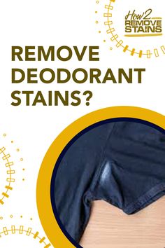 a pair of jeans with the words remove deodorant stains?