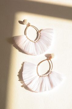 Marquise Hoop & Fan Earrings Jewelry Leto Collection White Sorority Rush Dresses, Bachelorette Dress, Hoop Design, Bridal Shower Dress, Mint Julep Boutique, Fan Earrings, Western Boho, Bridal Wedding Dresses, Headband Hairstyles