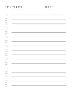 a to do list is shown in black and white with the words to do list on it