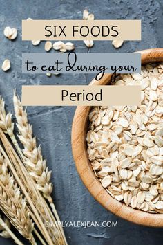 Here are 6 good foods to eat on your period - these foods help reduce cramping and balance your hormones with leafy greens, nuts, oats, salmon, and more! Best Foods During Period, Diet On Period, Foods That Help Menstrual Cramps, Period Relief Food, Foods To Help Cramps Period Pains, Best Foods To Eat While On Your Period, Meals To Eat While On Your Period, Diet For Period Cycle, Best Foods On Period