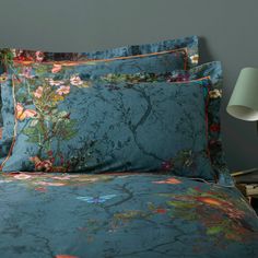 Bloomsbury Garden Teal Oxford Pillowcase by Timorous Beasties British Woodland, Teal Duvet, Teal Bedding, Teal Pillows, 100 Cotton Duvet Covers, Timorous Beasties, Double Duvet Covers, Double Duvet, Single Duvet Cover