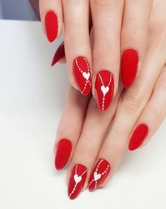 Valentines Nail Art Designs, Red Nail Art Designs, Nails Art Designs, Heart Nail Designs, Red Nail Art, Special Nails, Valentine Nail Art, Trendy Nail Art Designs, Nail Designs Valentines