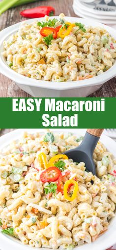 this easy macaroni salad is the perfect side dish for any meal