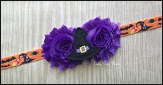 Witch Headband Halloween Headband Trick or Treat by JadyBugBows Witch Hat Headband, Witch Headband, Felt Witch, Felt Witch Hat, Holiday Headbands, Hat Headband, Halloween Bows, Shabby Flowers