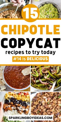 Are you looking for chipotle copycat recipes? Well, you have found it. This article is packed with some of the best chipotle copycat recipes that you can make at home! If you've ever been to Chipotle, then this list of fast food restaurant recipes should make you feel right at home. So make sure to try these fast food copycat recipes and enjoy restaurant recipes at home. Chipotle Restaurant Recipes, Fast Food Copycat Recipes, Food Copycat Recipes, Fast Food Copycat, Copycat Chipotle Burrito, Diy Chipotle, Chipotle Bowls, Chipotle Menu