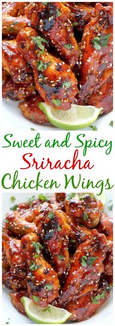 sweet and spicy sriraca chicken wings