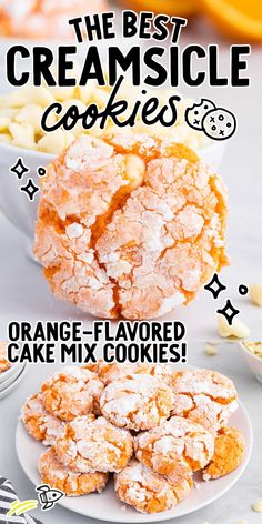 the best cremesice cookies orange - flavored cake mix cookies on a plate