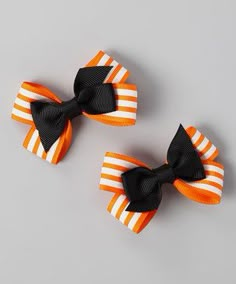 Ut Vols, Halloween Hair Clips, Halloween Bows, Bow Headband Hairstyles, Hair Ribbons, Handmade Hair Bows