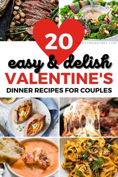 20 easy and delish valentine's dinner recipes for couples that are sure to please