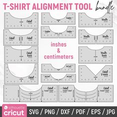 the t - shirt alignment tool for quilting and crocheting is shown here