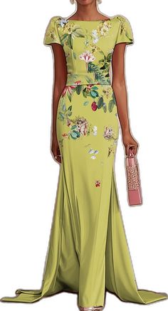 Green A-line Gown For Spring, Green V-neck Gown For Summer, Green Summer Evening Dress For Banquet, Green Gown For Spring Banquet, Green A-line Spring Gown, Spring Green A-line Gown, Full Length Summer Dress For Banquet, Full-length Summer Dress For Banquet, Full Length Summer Banquet Dress