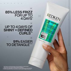 Redken Acidic Bonding Curls Silicone-Free Leave-in Treatment is a treatment that works to provide heat protection, repair, and hydration to damaged curls. This treatment prepares hair for styling with heat protection against temperatures up to 450F. With Acidic Bonding Concentrate Silicone-Free Leave-In Treatment, curls are strengthened and provided with up to 96 hours of shine and definition KEY BENEFITS • 85% less frizz for up to 96hrs• 12x easier to detangle• Up to 96hrs of shiny & defined curls• Heat protection up to 450F• Formulated with Curl-Bond Technology (Citric Acid + Urea + Glycine) to build bonds + repair curl strength from the inside HOW TO USE: Use as a complete hair care routine with Acidic Bonding Curls shampoo and conditioner. After conditioning, apply to clean, damp hair. Redken Acidic Bonding, Curl Routine, Purple Shampoo And Conditioner, Curl Shampoo, Hair Oil Serum, Hair Gift, American Crew, Curl Cream, Kevin Murphy