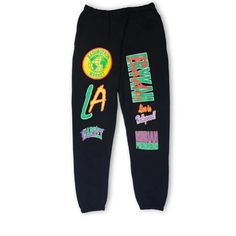 Nwt Large Chinatown Market Badubotron Joggers/Sweatpants $95 Msrp Green Bottoms With Letter Print For Streetwear, Green Urban Joggers For Streetwear, Urban Green Joggers For Streetwear, Trendy Green Joggers For Streetwear, Urban Style Green Joggers For Streetwear, Green Trendy Streetwear Joggers, Trendy Green Streetwear Joggers, Trendy Graphic Print Joggers For Loungewear, Trendy Graphic Print Lounge Pants