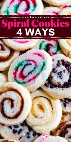 These Spiral Cookies are a delightful addition to your holiday baking recipes! These slice-and-bake cookies can be customized with various fillings such as colored sugar, cinnamon sugar, mini chocolate chips, lemon curd or jam. Their swirl and delectable taste will make them a standout choice for Christmas dessert ideas and easy Christmas cookies that everyone will love! Spiral Cookies, Butterbeans Cafe, Tea Cookies Recipe, How To Make Pinwheels, Pinwheel Cookies Recipe, Russian Tea Cookies, Food Desert, Cinnamon Sugar Cookies, Crazy For Crust