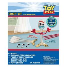 the toy story craft kit includes four different items