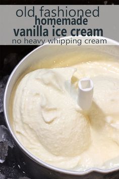 an old fashioned vanilla ice cream in a bowl