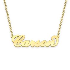 Carson name necklace Gold Custom Necklace, Personalized Gifts For Her 
								Add something extra special to your jewelry box with Name Necklace Official engravable necklaces.
								The Carson's 14k gold name necklace is best gifts for Carson. Name Necklace Official provides affordable engravable jewelry that won't 
								break the bank. In addition, these pieces make for very thoughtful and appreciated gifts for friends and family. 
								And whether valentine's day gifts, mother's day g Engravable Jewelry, Name Necklace Gold, Gold Name Necklace, Personalized Gifts For Her, Engraved Jewelry, Gifts Birthday, Engraved Necklace, Necklace Personalized, Gifts Wedding