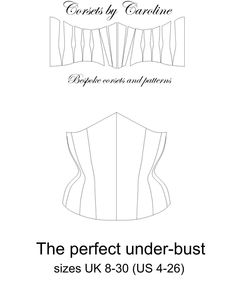 the front and back views of a corset