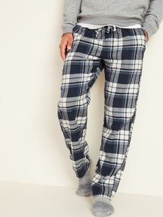 Elasticized waistband, with adjustable drawstring.  Faux fly.  Diagonal on-seam hip pockets.  Cozy, soft-brushed 100% cotton flannel, with all-over plaid pattern.  Match the Fam! Get these plaid pajama pants for everyone.  Easy pull-on style.  Sits a Comfortable Straight Leg Pants With Drawstring, Comfortable Straight Leg Bottoms With Drawstring, Leisure Straight Leg Pants With Elastic Waistband, Leisure Cotton Pants With Pull-on Style, Straight Leg Lounging Pants With Pockets, Cotton Lounge Pants With Pockets, Cotton Lounging Pants, Casual Drawstring Pants For Lounging, Comfortable Pull-on Style Leisure Bottoms