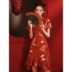 Medium Measurements In Last Photo Recommend For 115-125 Lbs New And Unused Red Didn’t Come With Tags Lunar New Year Dress, Phoenix Chinese, Chinese Wedding Tea Ceremony, Chinese Clothing Traditional, Cheongsam Traditional, Red Silk Blouse, Imperial Fashion, Fox Character, Chinese Prints