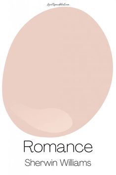 the words romance written in black on a white background with an image of a pink circle