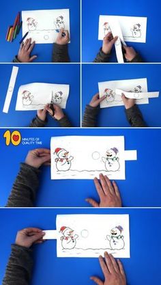 the instructions for how to make a paper snowman