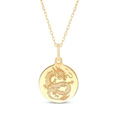 Make a fierce fashion choice with this dragon coin necklace. 14K yellow gold The front of the pendant portrays a detailed dragon design The reverse side features Chinese characters meaning "dragon" 18-inch cable chain with spring ring clasp Pearl Diamond Jewelry, Pearl Jewelry Shop, Fierce Fashion, Rose Gold Tungsten, Stackable Rings Silver, Bezel Engagement Ring, Mens Gold Rings, Gold Ring Sets, Chinese Characters