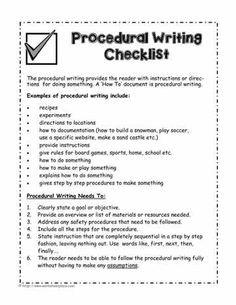 a checklist with the words, procedure and instructions for writing an effective checklist