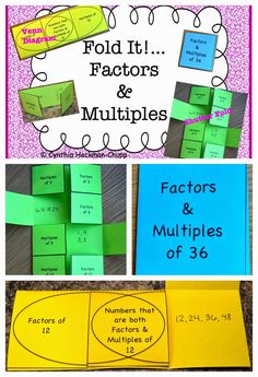 fold it factorors and multiplies activity for kids to practice numbers, place value, and more