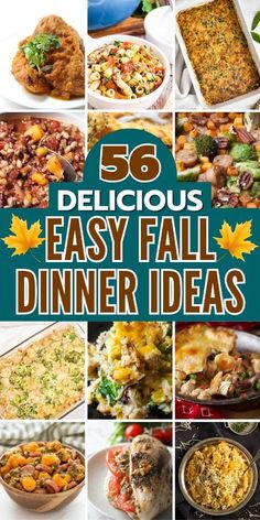 the top 50 delicious easy fall dinner ideas