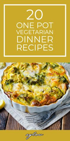 a casserole dish with broccoli and cheese in it on a wooden table