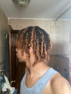 Twist Hair Men, Black Boy Hairstyles, Waves Haircut, Dyed Hair Men, Braided Dreadlocks, Hair Twists, Cute Dreads