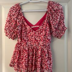 Nwot! This Item Has Never Been Worn, It’s In Perfect Condition! Took The Tag Off Because I Was Going To Wear It To An Event And Ended Up Wearing Something Else. Something Else, Wear It, Top Blouse, Blouses, Womens Tops, My Style, Red, Pink, Women Shopping