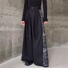 Paneled Hakama Pants | Eiyo Kimono Modern Hakama Pants, Hakama Pants, Cultural Artifact, Contemporary Streetwear, Free Movement, Style Trousers, Plus Size Brands, Polyester Pants, Japanese Textiles