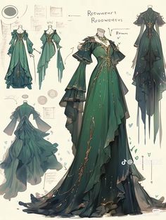 Fairy Core Gown, Fairy Core Dresses, Fairycore Dresses, Silhouette Mode, Dress Reference, Fun Dresses, Fantasy Outfits