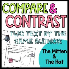 compare and contrast worksheet for comparing two texts by the same author with text