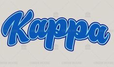 the word kapppa in blue on a white background